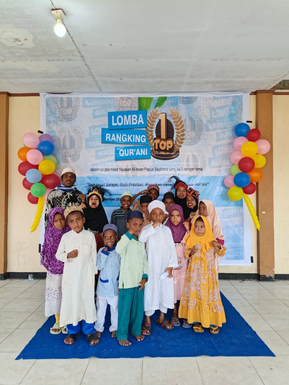 Semarak Milad ke-3 Yayasan Al-Insan Papua Sejahtera: Melahirkan Generasi Qur’ani melalui Lomba Rangking 1